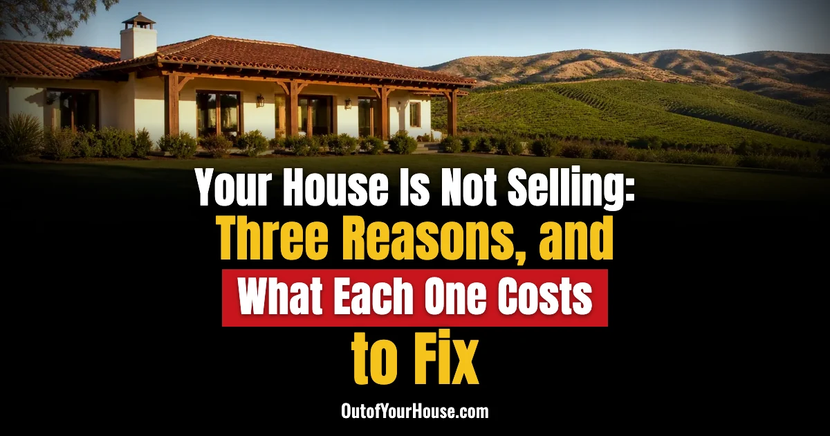 Your House Is Not Selling: Three Reasons, and What Each One Costs to Fix